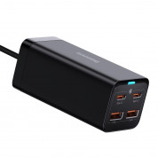 Baseus GaN 3 Pro Charger 100W (CCGP000101) - захранване за ел. мрежа за лаптопи, смартфони и таблети с 2xUSB-A и 2xUSB-C изходи с технология за бързо зареждане и USB-C кабел (черен) 3