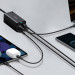 Baseus GaN 3 Pro Charger 100W (CCGP000101) - захранване за ел. мрежа за лаптопи, смартфони и таблети с 2xUSB-A и 2xUSB-C изходи с технология за бързо зареждане и USB-C кабел (черен) 12
