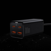 Baseus GaN 3 Pro Charger 100W (CCGP000101) - захранване за ел. мрежа за лаптопи, смартфони и таблети с 2xUSB-A и 2xUSB-C изходи с технология за бързо зареждане и USB-C кабел (черен) 15