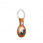 Apple AirTag Leather Key Ring - стилен оригинален ключодържател от естествена кожа за Apple AirTag (кафяв) 1