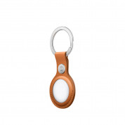 Apple AirTag Leather Key Ring (Golden Brown) 2