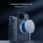 Nillkin CamShield Pro Magnetic Hard Case - хибриден удароустойчив кейс с MagSafe за iPhone 14 Pro (син) 6