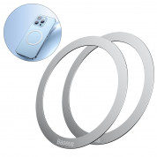 Baseus Halo Series MagSafe Magnetic Ring (PCCH000012) (2 pcs.) (silver)