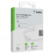 Belkin Boost Charge Flex USB-C to USB-C Cable - кабел за бързо зареждане за устройства с USB-C порт (300 см) (бял) 3