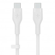 Belkin Boost Charge Flex USB-C to USB-C Cable - кабел за бързо зареждане за устройства с USB-C порт (300 см) (бял)
