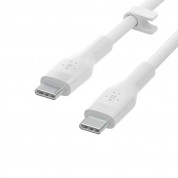 Belkin Boost Charge Flex USB-C to USB-C Cable - кабел за бързо зареждане за устройства с USB-C порт (300 см) (бял) 2