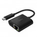Belkin USB-C to Gigabit Ethernet and Charge Adapter - адаптер за свързване от USB-C към Gigabit Ethernet и USB-C порт (черен) 1