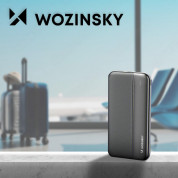 Wozinsky Power Bank 10000 mAh - преносима външна батерия с 2xUSB-A изходи за зареждане на мобилни устройства (черен) 5