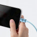 Baseus Crystal Shine USB-A to Lightning Cable 12W (CAJY001103) - USB-A към Lightning кабел за Apple устройства с Lightning порт (120 см) (син) 7