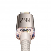 Baseus Crystal Shine USB-A to Lightning Cable 12W (CAJY001104) - USB-A към Lightning кабел за Apple устройства с Lightning порт (120 см) (розов) 3