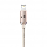 Baseus Crystal Shine USB-A to Lightning Cable 12W (CAJY001104) - USB-A към Lightning кабел за Apple устройства с Lightning порт (120 см) (розов) 4