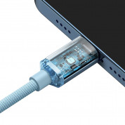 Baseus Crystal Shine USB-C to Lightning Cable PD 20W (CAJY001303) - USB-C към Lightning кабел за Apple устройства с Lightning порт (120 см) (син) 3