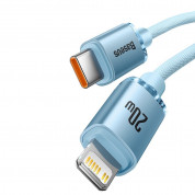 Baseus Crystal Shine USB-C to Lightning Cable PD 20W (CAJY001303) (120 cm) (blue) 1
