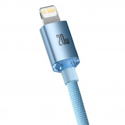 Baseus Crystal Shine USB-C to Lightning Cable PD 20W (CAJY001303) - USB-C към Lightning кабел за Apple устройства с Lightning порт (120 см) (син) 2