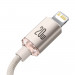 Baseus Crystal Shine USB-C to Lightning Cable PD 20W (CAJY001304) - USB-C към Lightning кабел за Apple устройства с Lightning порт (120 см) (розов) 4