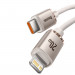 Baseus Crystal Shine USB-C to Lightning Cable PD 20W (CAJY001304) - USB-C към Lightning кабел за Apple устройства с Lightning порт (120 см) (розов) 2