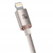 Baseus Crystal Shine USB-C to Lightning Cable PD 20W (CAJY001304) - USB-C към Lightning кабел за Apple устройства с Lightning порт (120 см) (розов) 3