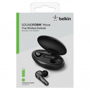 Belkin Soundform Move TWS Earphones - безжични блутут слушалки със зареждащ кейс (черен) 6