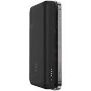 Belkin Boost Charge Magnetic Wireless Power Bank 10000 mAh - преносима външна батерия с USB-C порт и безжично зареждане с MagSafe (черен)  