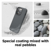 Elago Pebble Case - удароустойчив силиконов (TPU) калъф за iPhone 14 Pro (тъмносив) 2
