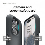 Elago Pebble Case - удароустойчив силиконов (TPU) калъф за iPhone 14 Pro (тъмносив) 4