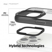 Elago Dual Case - хибриден удароустойчив кейс с за iPhone 14 Pro (прозрачен-бял) 2