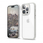 Elago Dual Case - хибриден удароустойчив кейс с за iPhone 14 Pro (прозрачен-бял)
