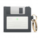 Elago AirPods 3 Floppy Disk Case - силиконов калъф с карабинер за Apple AirPods 3 (тъмносив) 1