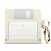 Elago AirPods 3 Floppy Disk Case - силиконов калъф с карабинер за Apple AirPods 3 (бежов) 1