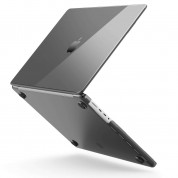Elago Slim Case - предпазен поликарбонатов кейс за Apple MacBook Pro 14 M1 (2021), MacBook Pro 14 M2 (2023) (тъмносив)