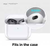 Elago AirPods 3 Secure Fit - антибактериални силиконови калъфчета за Apple AirPods 3 (4 броя) (бял-сив) 3