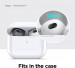 Elago AirPods 3 Secure Fit - антибактериални силиконови калъфчета за Apple AirPods 3 (4 броя) (бял-сив) 4