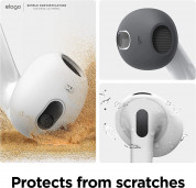 Elago AirPods 3 Secure Fit - антибактериални силиконови калъфчета за Apple AirPods 3 (4 броя) (бял-сив) 2