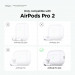 Elago AirPods Pro 2 Hang Silicone Case - силиконов калъф за AirPods Pro 2 (бял-фосфор) 9