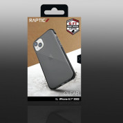 Raptic Clear TPU Case - удароустойчив силиконов (TPU) калъф за iPhone 14 (черен-прозрачен) 2
