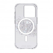 CaseMate Karat Touch MagSafe Case - дизайнерски удароустойчив кейс с истински перли и MagSafe за iPhone 14 Pro (прозрачен) 4