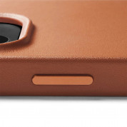 Mujjo Full Leather MagSafe Case for iPhone 15, iPhone 14, iPhone 13 (tan) 5