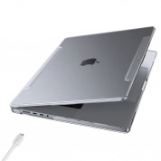 Spigen Thin Fit Case - предпазен поликарбонатов кейс за Apple MacBook Pro 14 M1 (2021) (прозрачен) 3