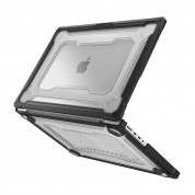 Spigen Rugged Armor Case - хибриден удароустойчив кейс за Apple MacBook Pro 14 M1 (2021), MacBook Pro 14 M2 (2023) (черен-прозрачен)