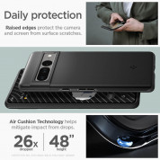 Spigen Thin Fit Case - качествен тънък матиран кейс за Google Pixel 7 Pro (черен) 13