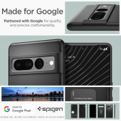 Spigen Thin Fit Case - качествен тънък матиран кейс за Google Pixel 7 Pro (черен) 16