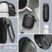 Spigen Rugged Armor Case - силиконов удароустойчив кейс с карабинер за Google Pixel Buds Pro (черен) 14