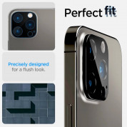Spigen Optik Pro tR Ez Fit Lens Protector - комплект 2 броя предпазни стъклени протектора за камерата на iPhone 15 Pro, iPhone 15 Pro Max, iPhone 14 Pro, iPhone 14 Pro Max (черен) 11
