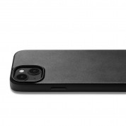 Mujjo Full Leather MagSafe Case - премиум кожен (естествена кожа) кейс с MagSafe за iPhone 15, iPhone 14, iPhone 13 (черен) 4