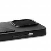 Mujjo Leather Wallet  Case - премиум кожен (естествена кожа) кейс с джоб за кредитна карта за iPhone 14 Pro (черен) 6