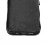 Mujjo Leather Wallet  Case - премиум кожен (естествена кожа) кейс с джоб за кредитна карта за iPhone 14 Pro (черен) 10