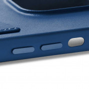 Mujjo Leather Wallet  Case - премиум кожен (естествена кожа) кейс с джоб за кредитна карта за iPhone 14 Pro (син) 7