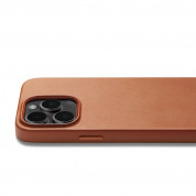 Mujjo Full Leather MagSafe Case - премиум кожен (естествена кожа) кейс с MagSafe за iPhone 14 Pro Max (кафяв) 3