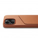 Mujjo Leather Wallet Case - премиум кожен (естествена кожа) кейс с джоб за кредитна карта за iPhone 14 Pro Max (кафяв) 3