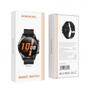 Borofone Smartwatch BGA05 - смарт часовник с фунцция за измерване на пулса за iOS и Android (черен) 4